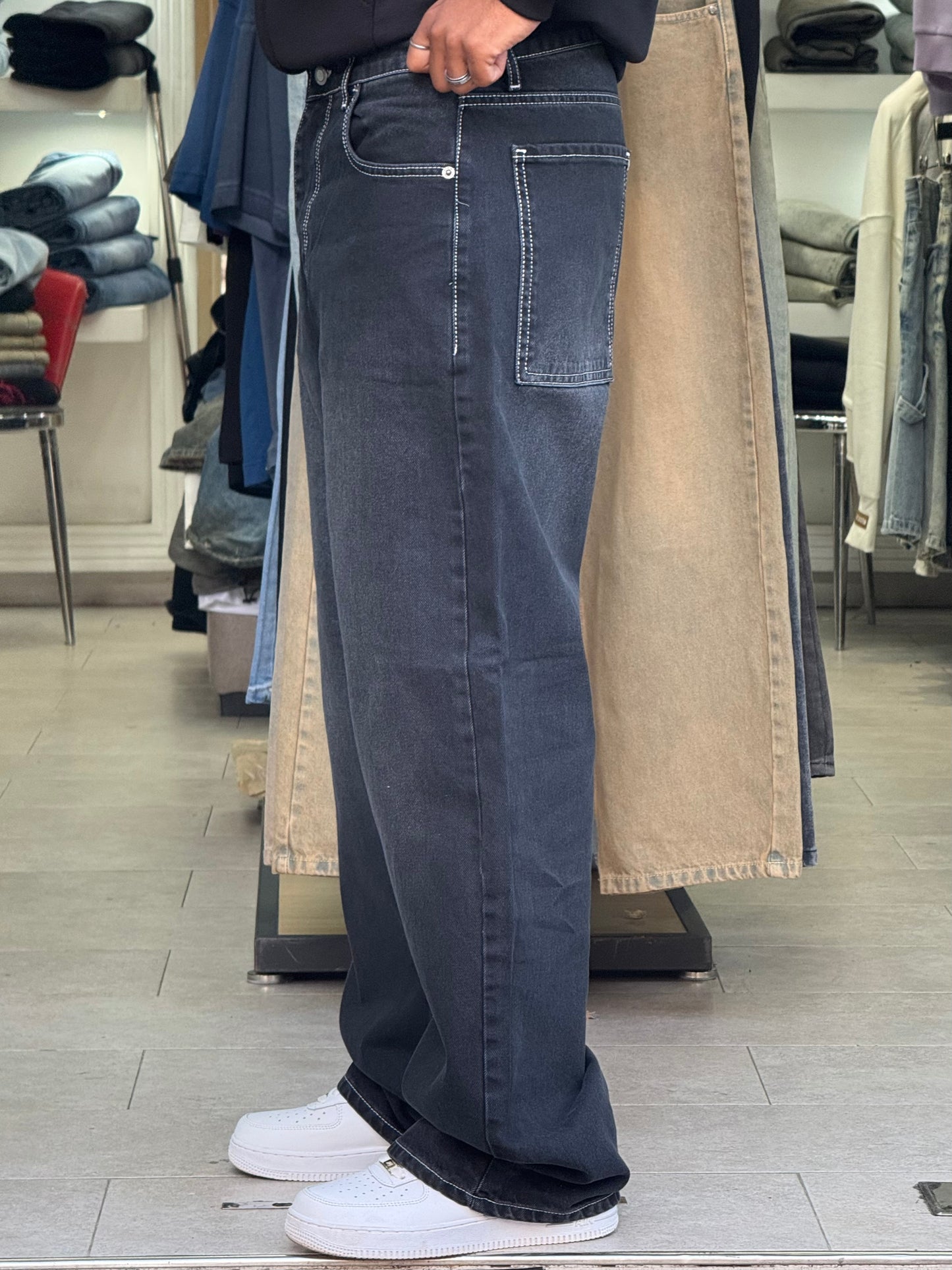 SUPPER BAGGY JEANS DIME (NOIR)