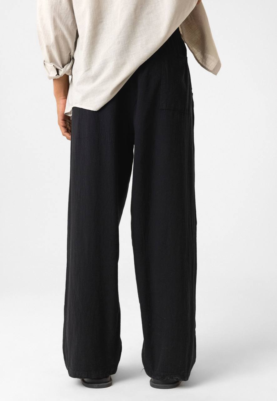 LINEN PANTS BLACK VM V80-22/ Y145