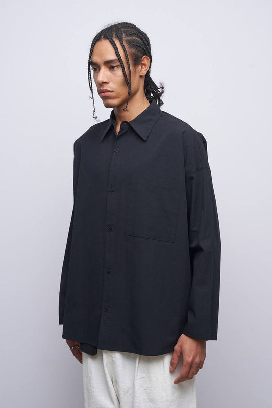 BOXY SHIRT BLACK 10-211