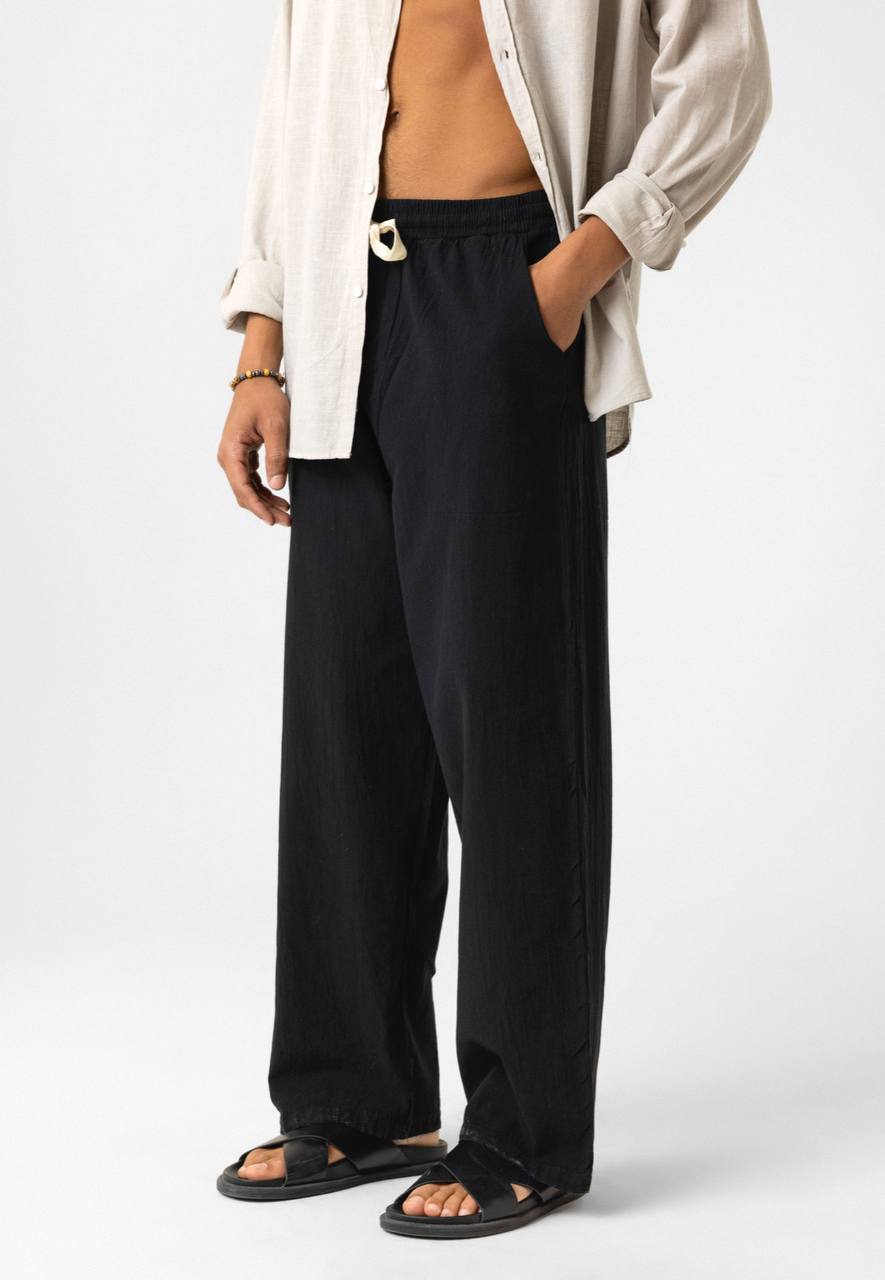 LINEN PANTS BLACK VM V80-22/ Y145