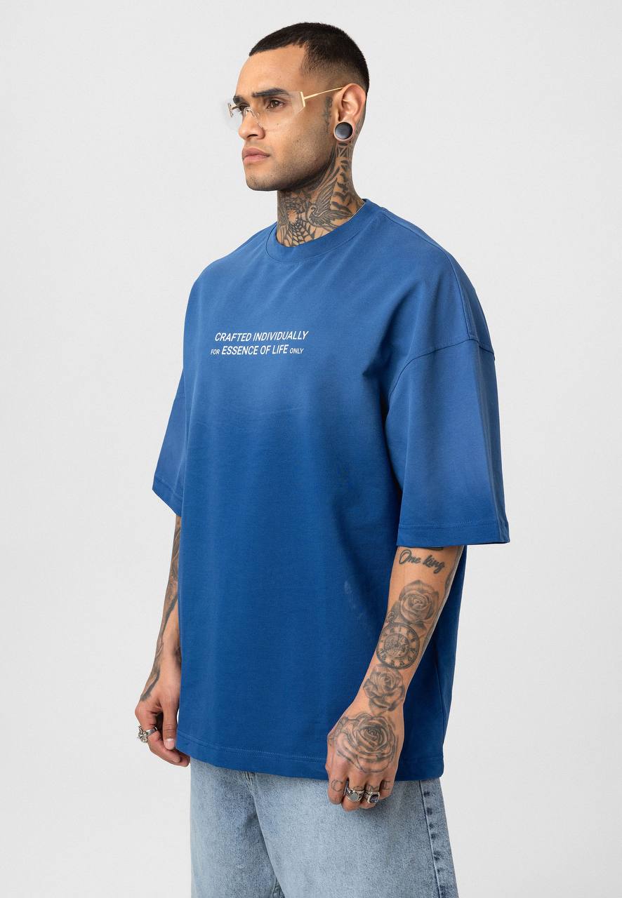 T-SHIRT CRAFTED BLEU