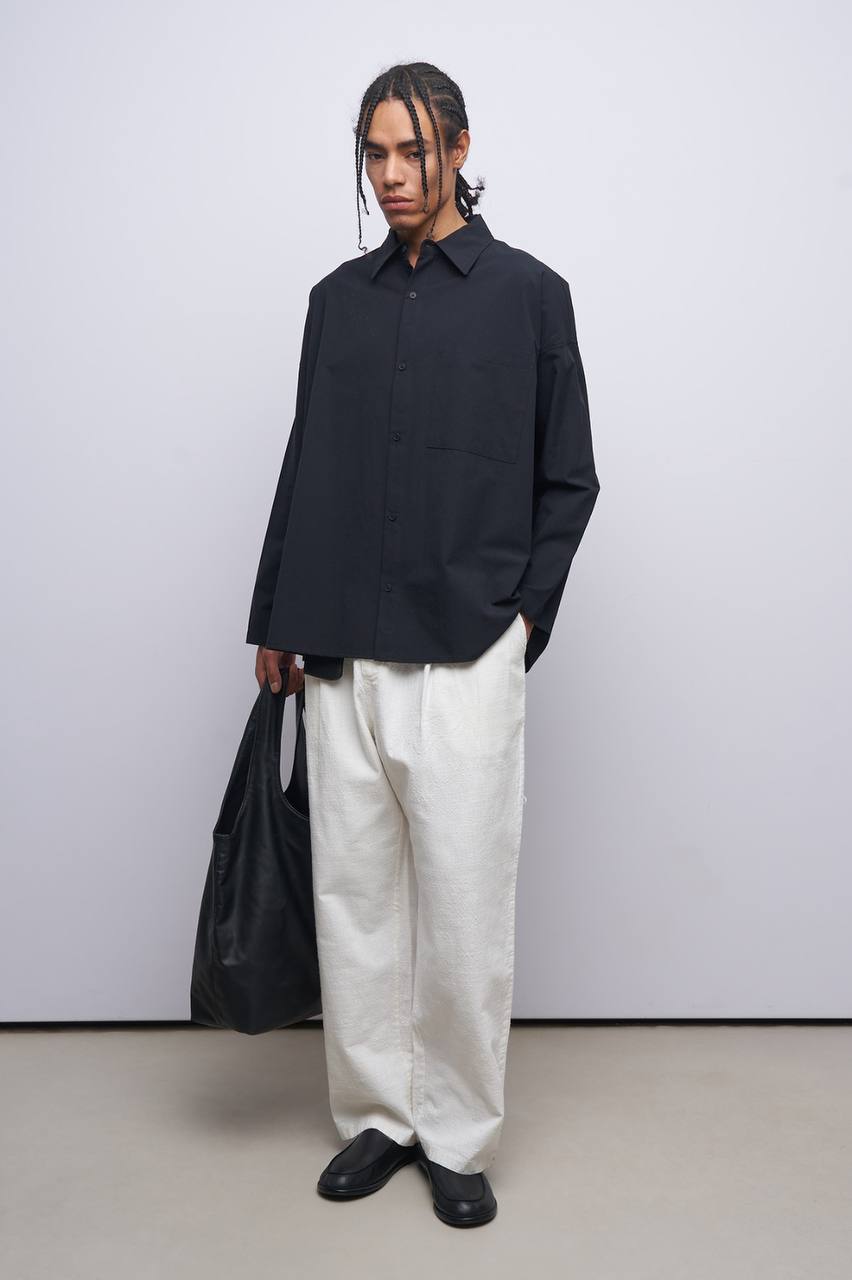 BOXY SHIRT BLACK 10-211