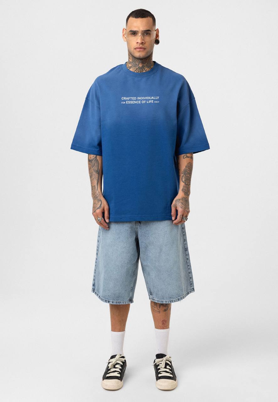 T-SHIRT CRAFTED BLEU