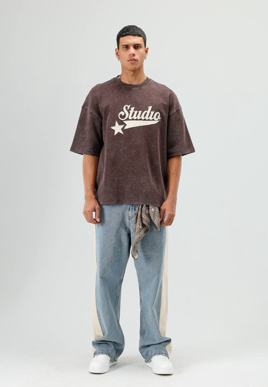 T-SHIRT ES STUDIO BROWN E71-124