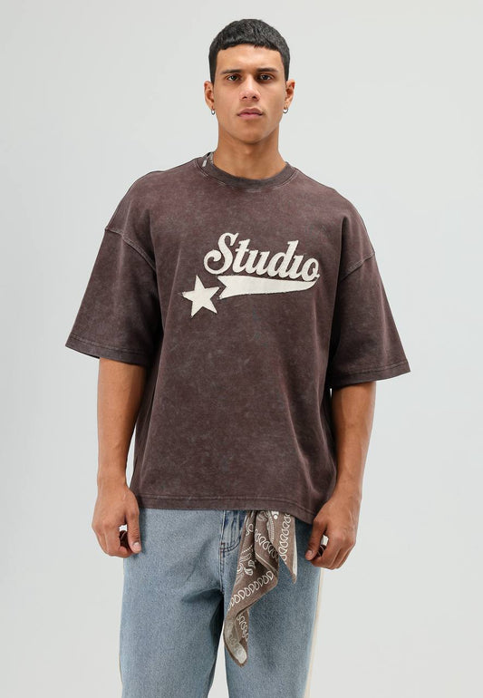 T-SHIRT ES STUDIO BROWN E71-124