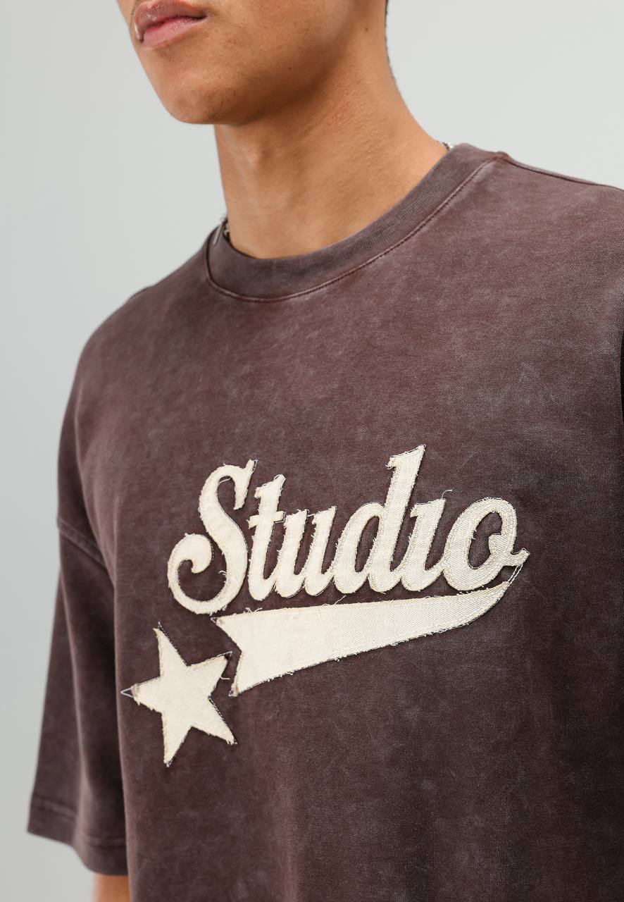 T-SHIRT ES STUDIO BROWN E71-124