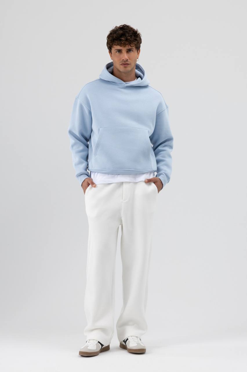 HOODIES OVERSIZE BASIC BABY BLUE E71-72