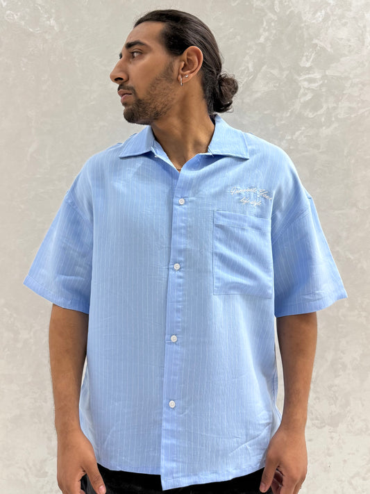 CHEMISE RAYEE LIFE STYLE BLEU (ES) E40-10