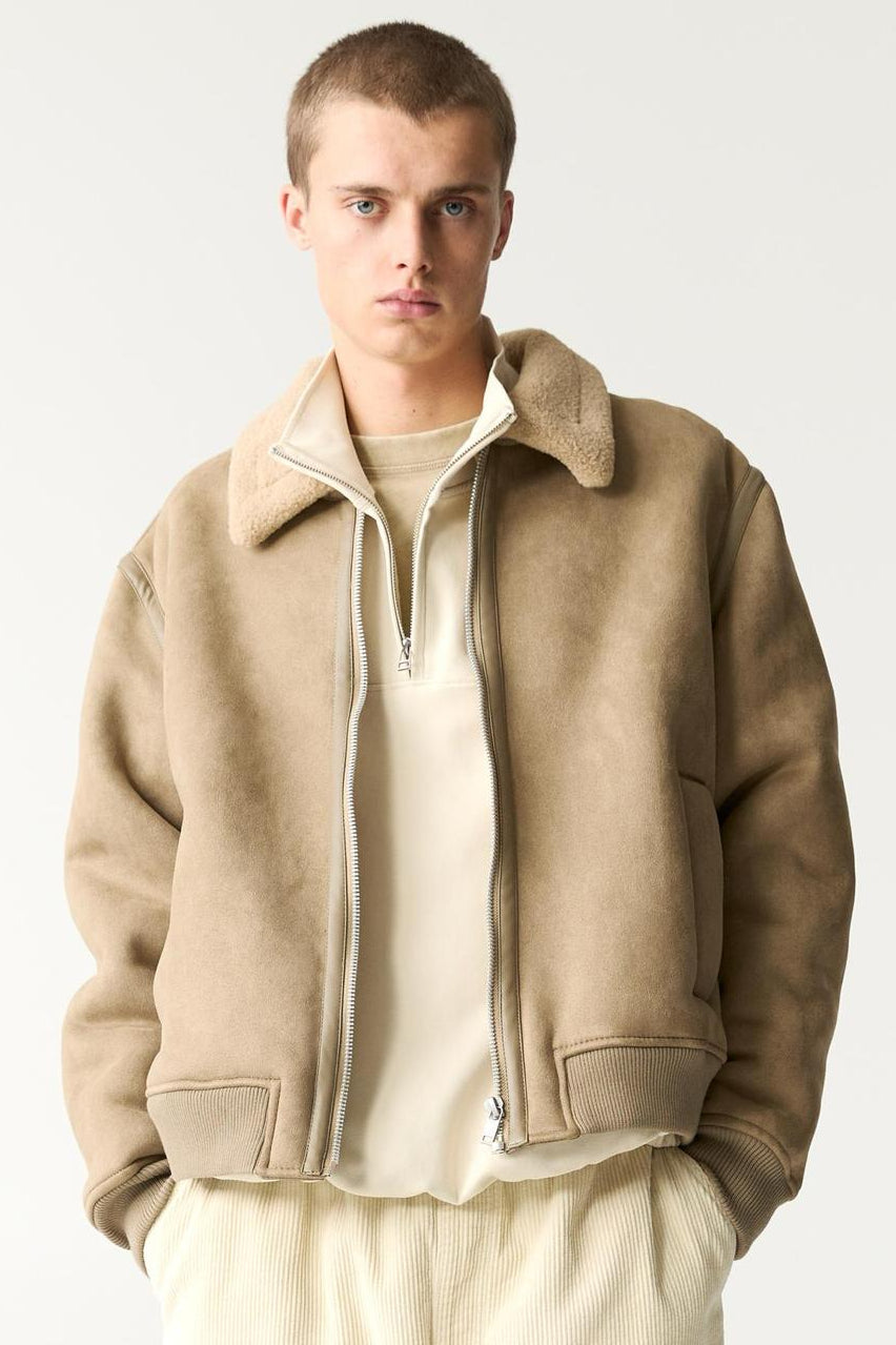 Faux shearling jacket beige P&B