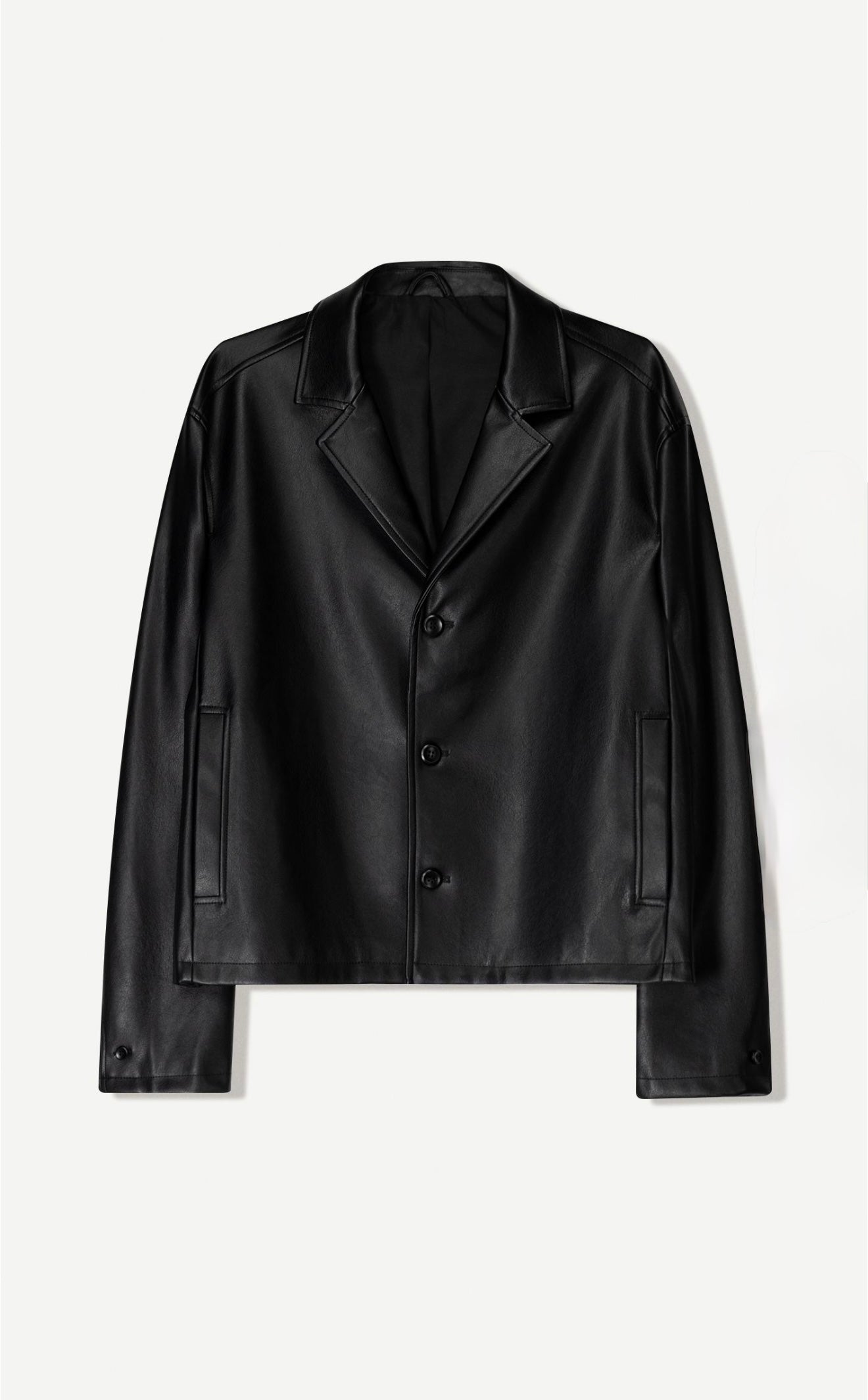 FAUX LEATHER CROPPED BLAZER BERSHKA