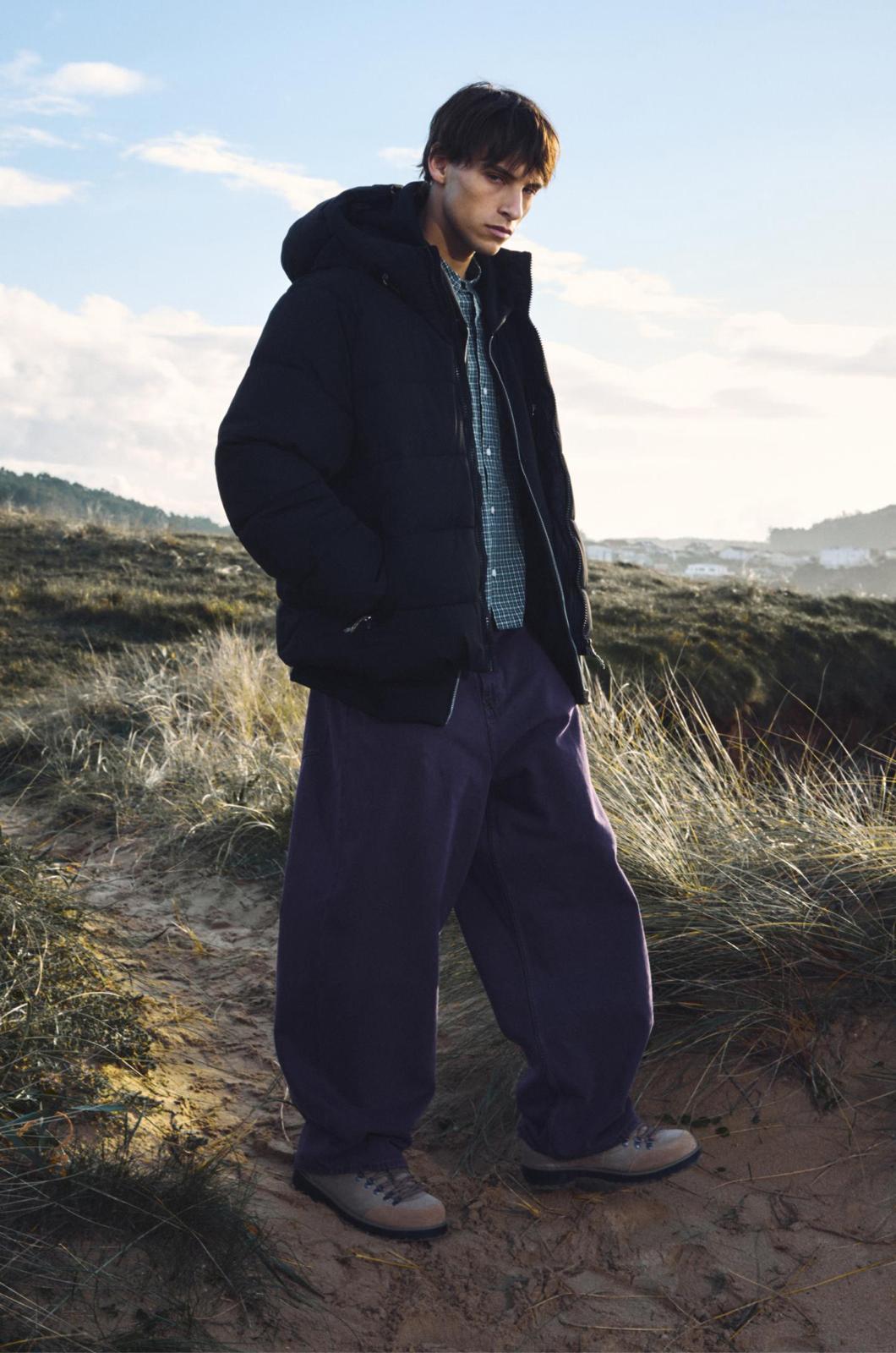 HOODED STWD PUFER JACKET P&B