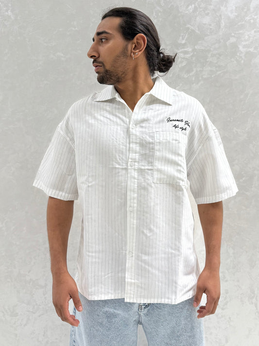 CHEMISE RAYEE LIFE STYLE BLANCHE (ES) E40-10