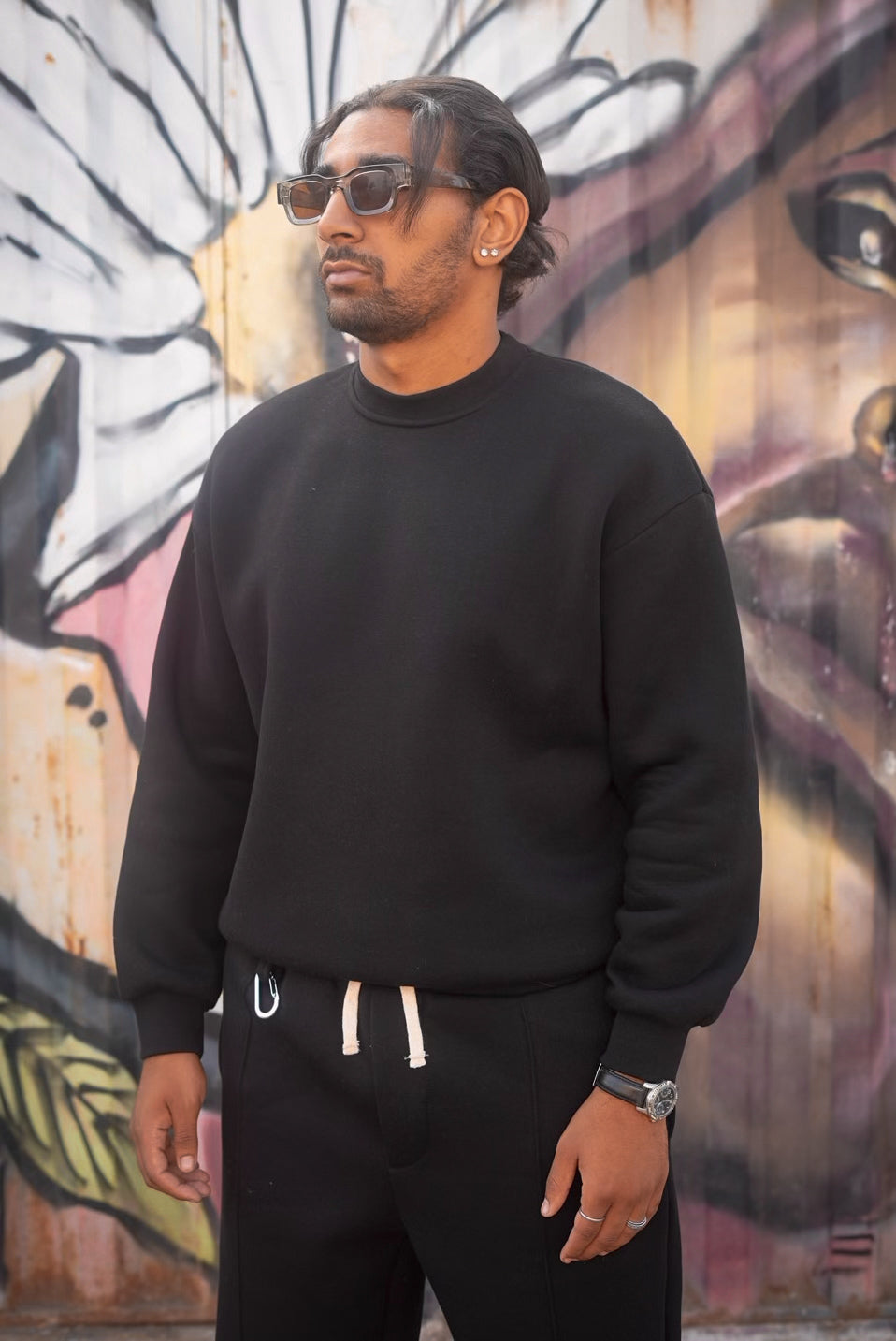 ENSEMBLE SWEET PANTS TREETS BLACK