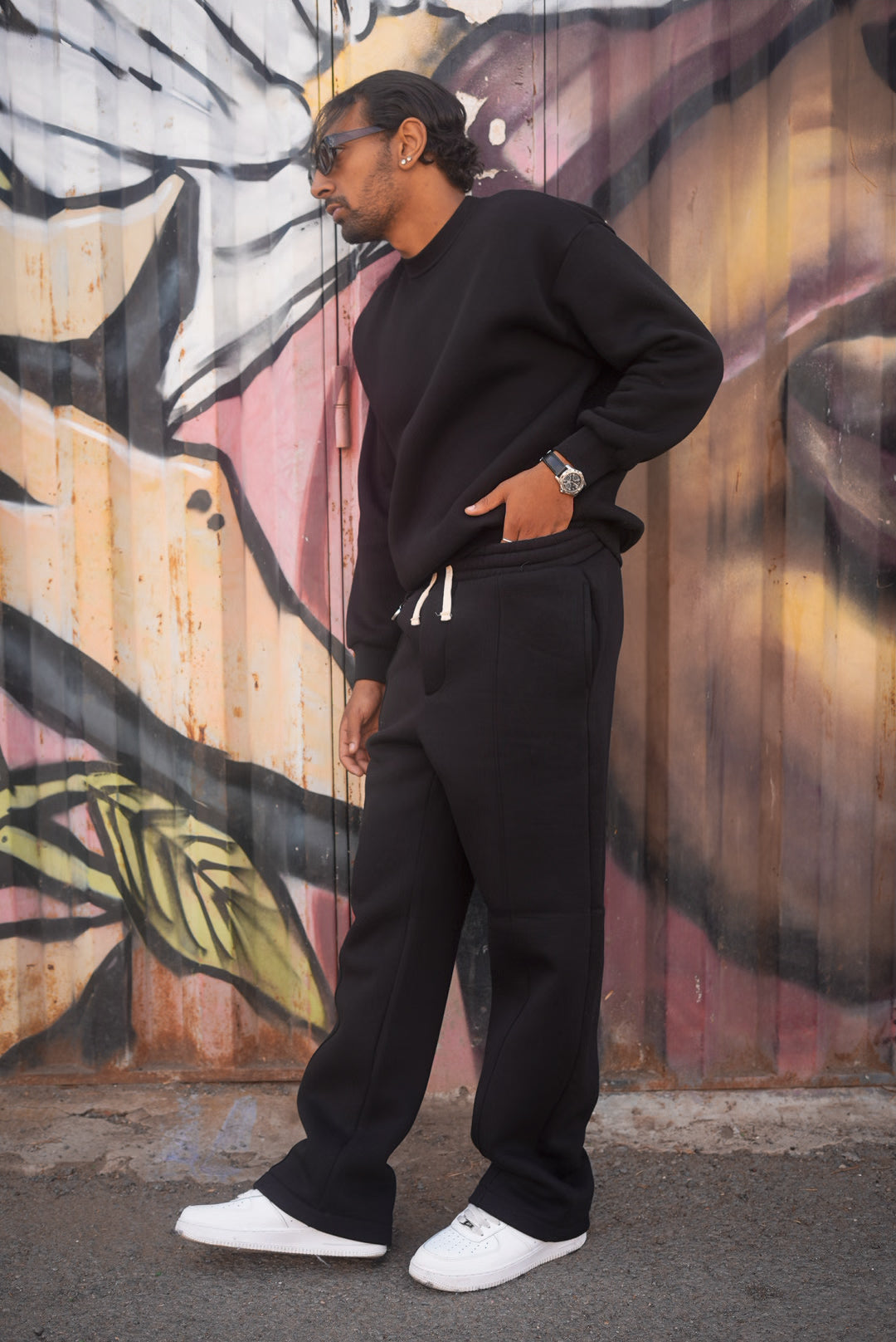 ENSEMBLE SWEET PANTS TREETS BLACK