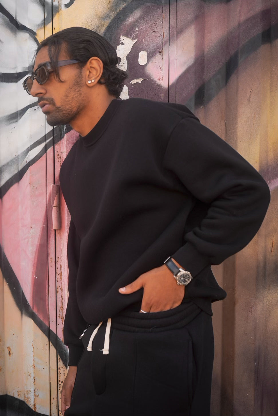 ENSEMBLE SWEET PANTS TREETS BLACK