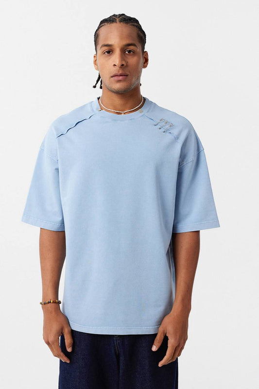 T-SHIRT ES BLEU CIEL