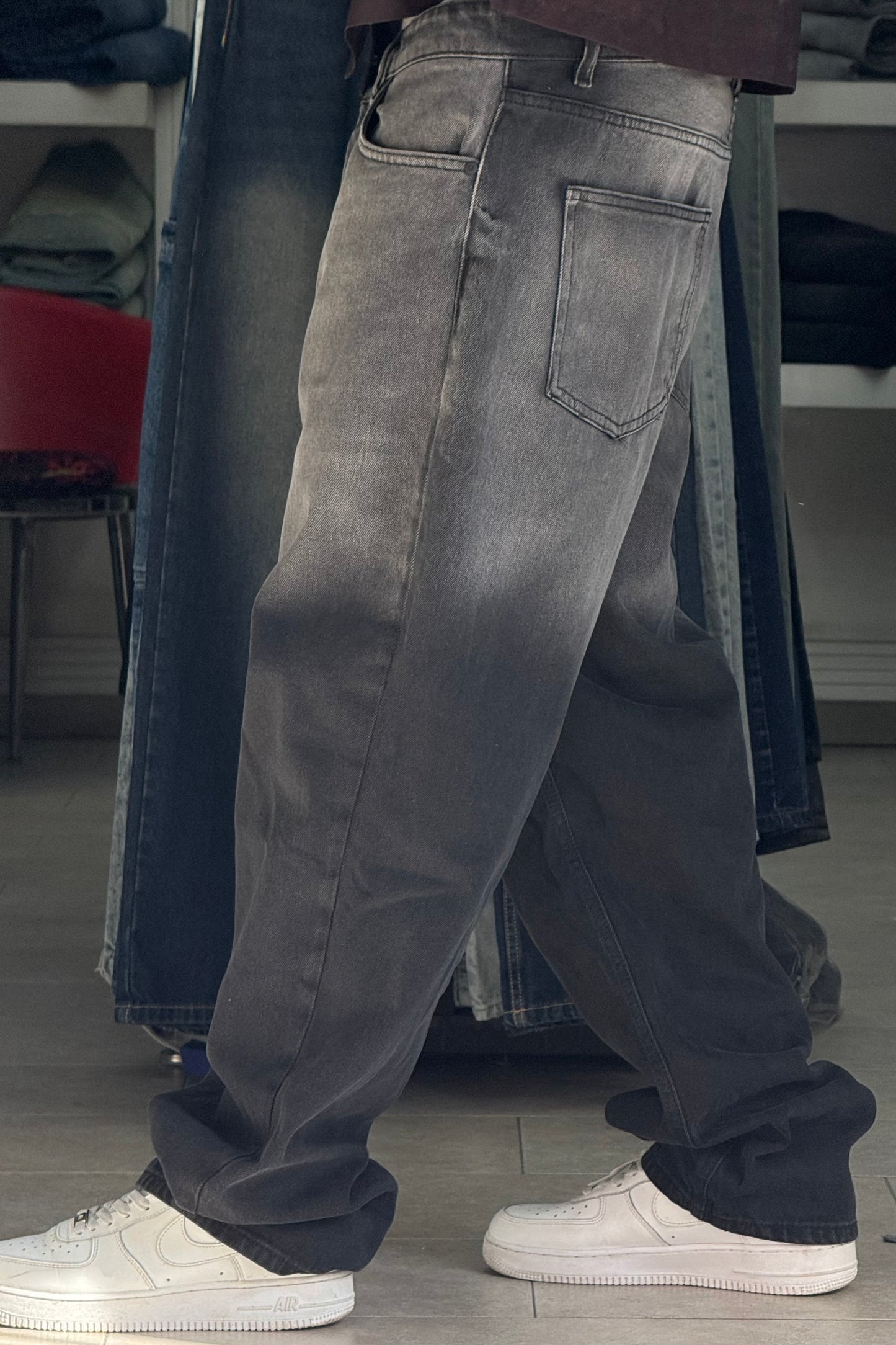 BAGGY JEANS NOIR DEGRADE BI