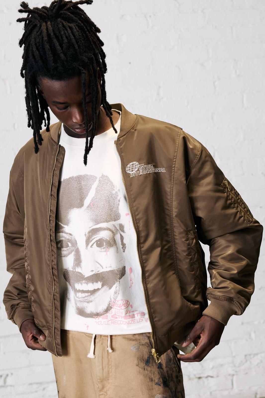 EMBROIDERED STWD BOMBER P&B