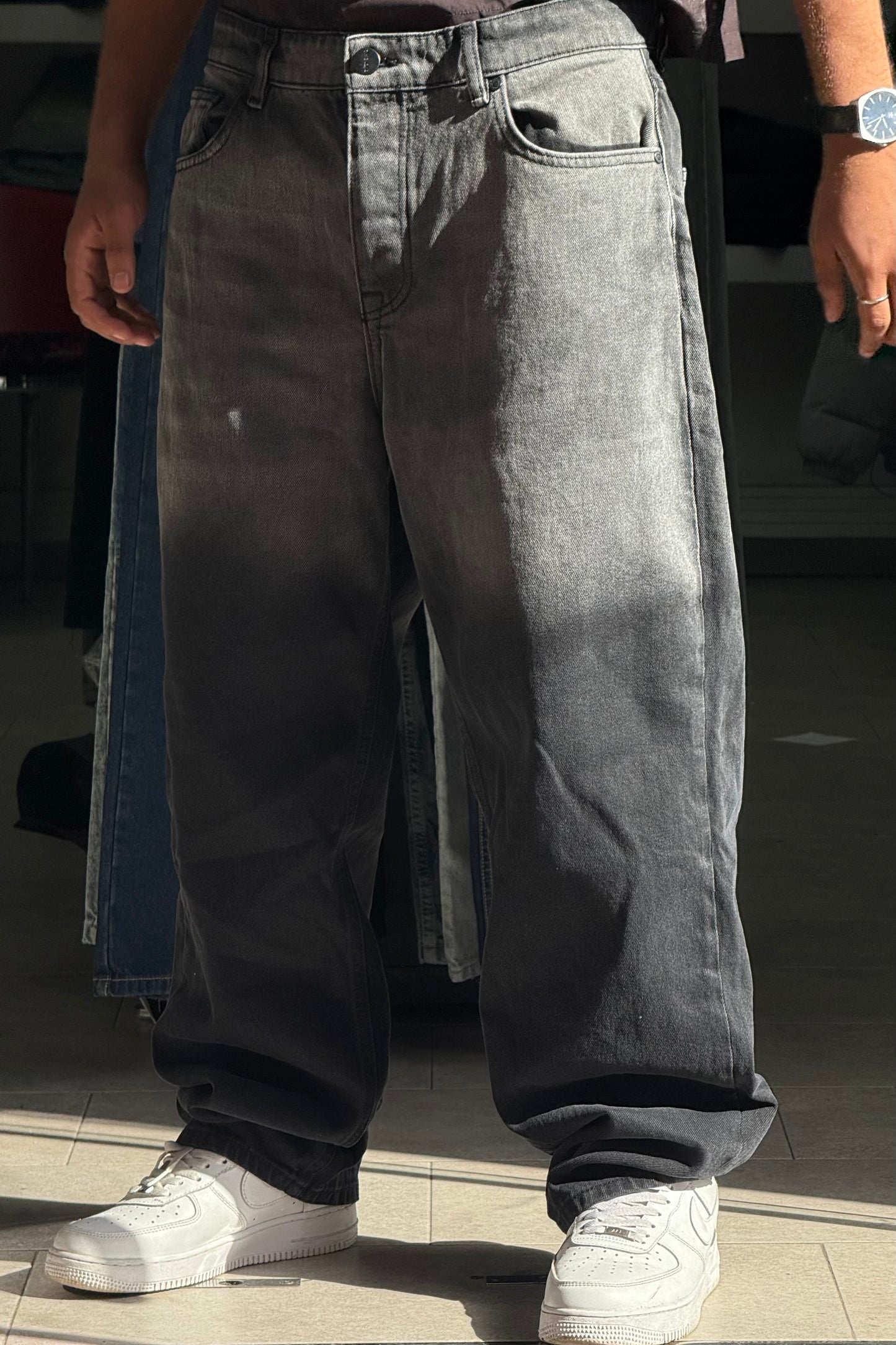 BAGGY JEANS NOIR DEGRADE BI