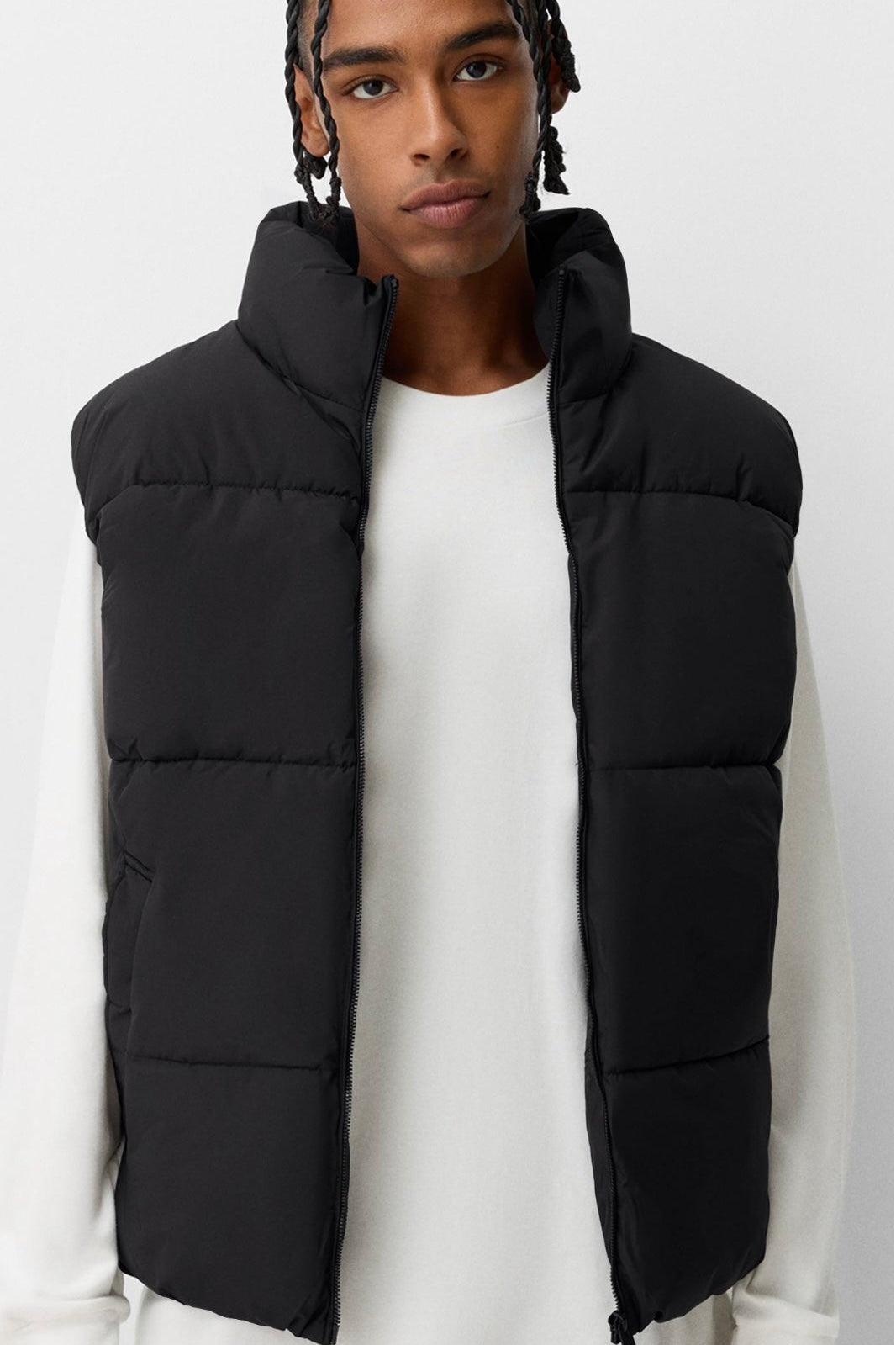 PUFFER GILET NOIR BERSHKA