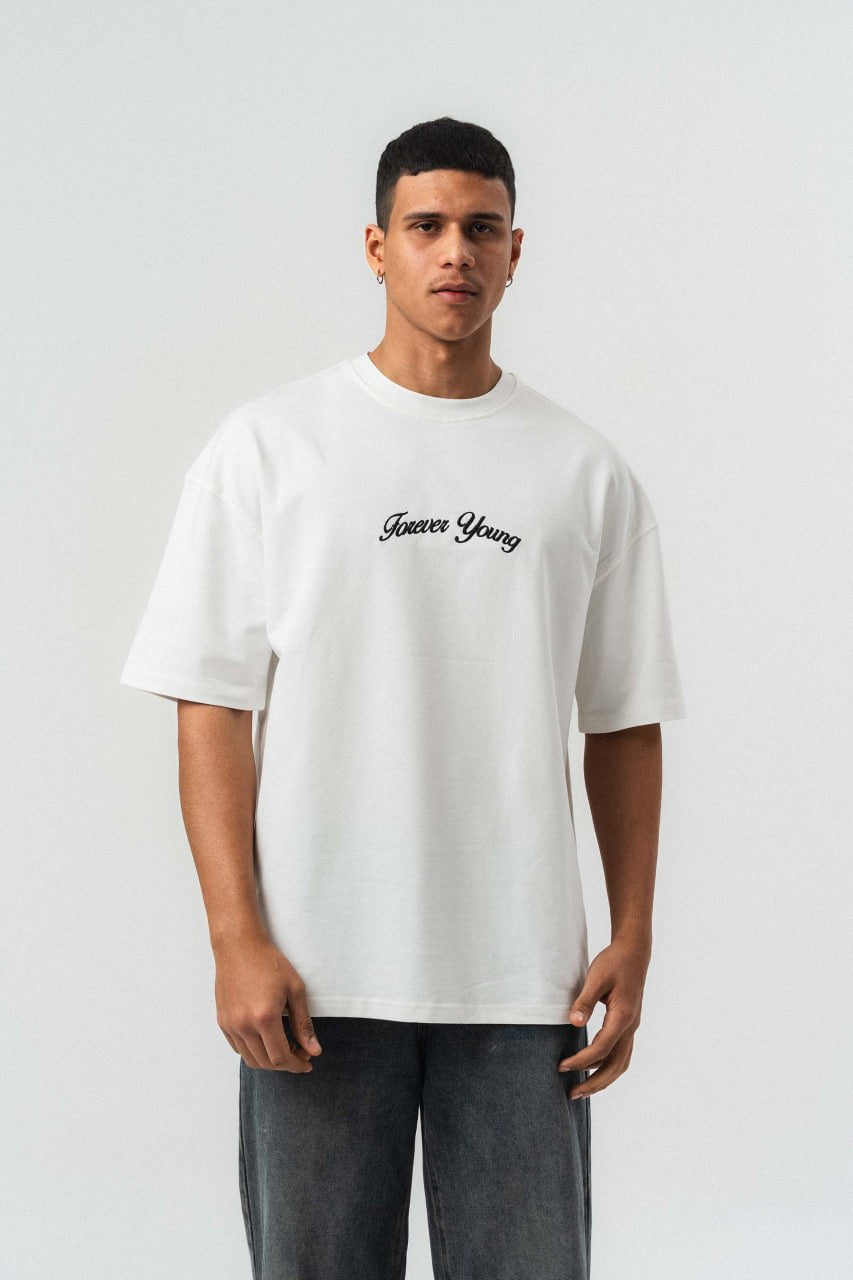 T-SHIRT FOREVER YOUNG WHITE ESCO