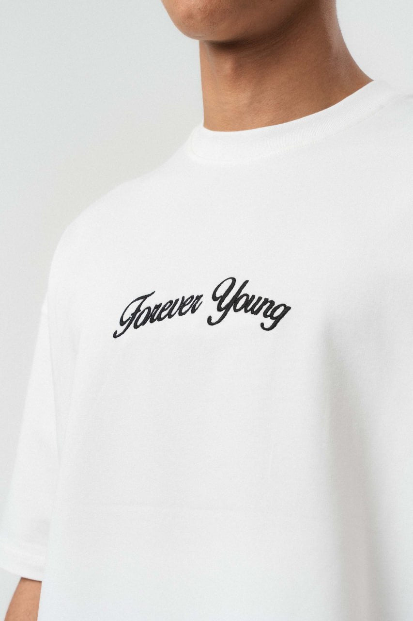 T-SHIRT FOREVER YOUNG WHITE ESCO