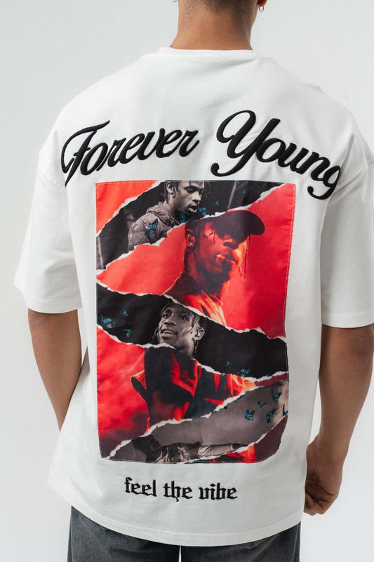 T-SHIRT FOREVER YOUNG WHITE ESCO