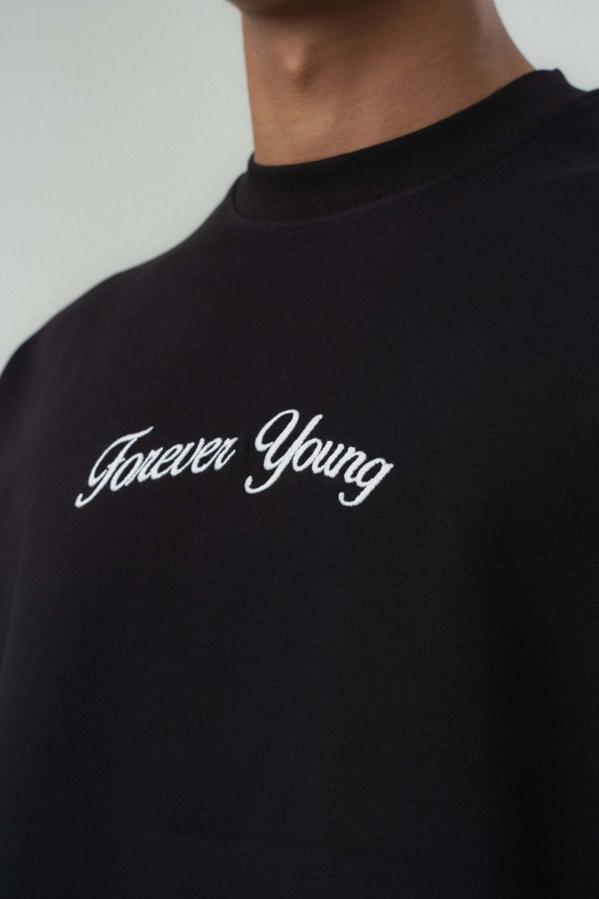 T-SHIRT FOREVER YOUNG BLACK ESCO