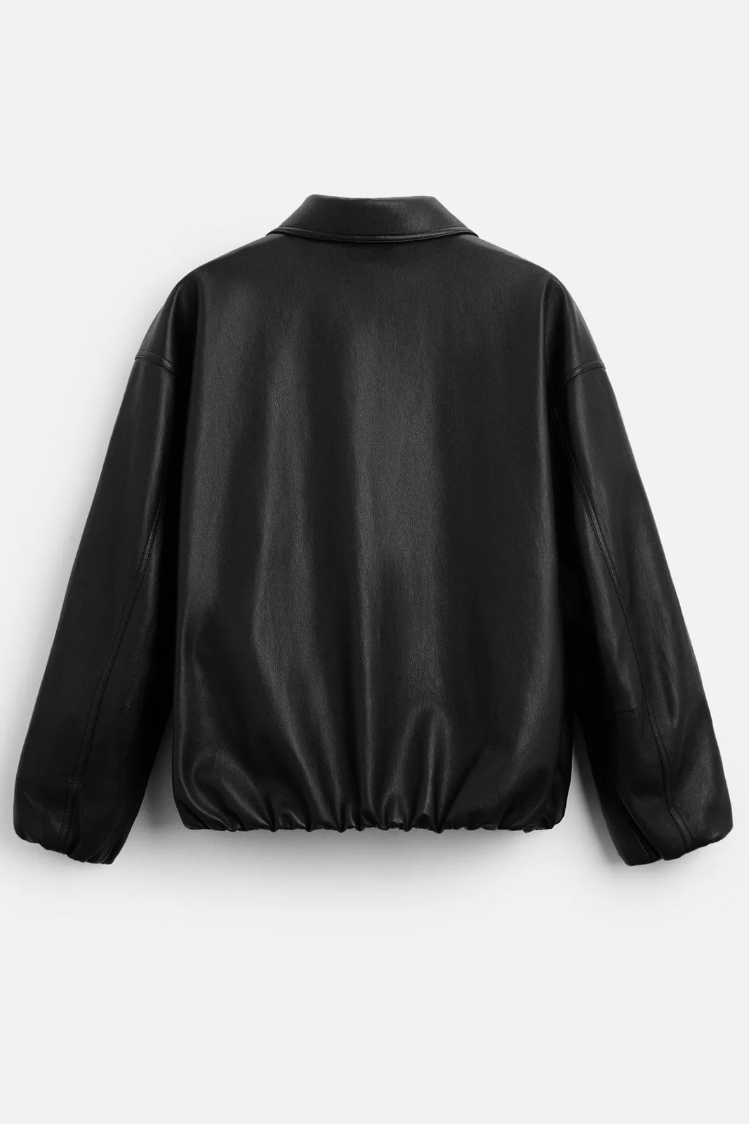 LEATHER EFFECT JACKET BLACK ZARA