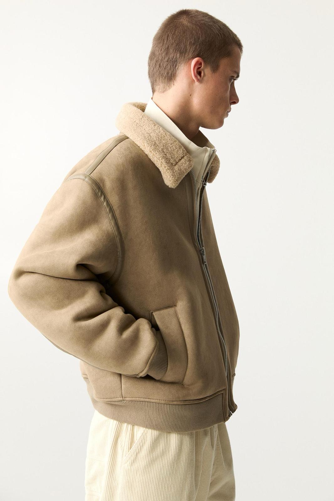 Faux shearling jacket beige P&B
