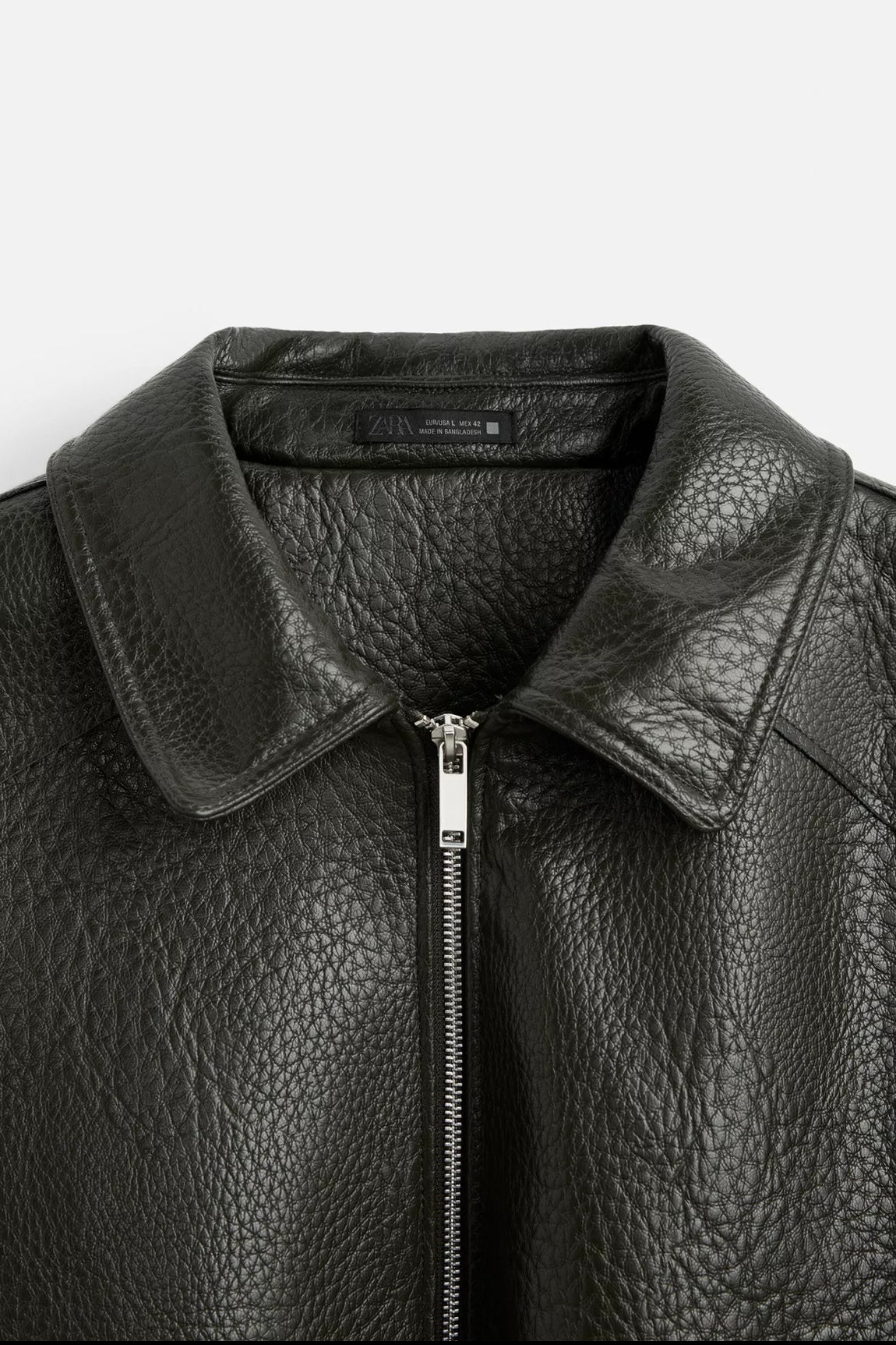 EMBOSSED FAUX LEATHER JACKET ZARA