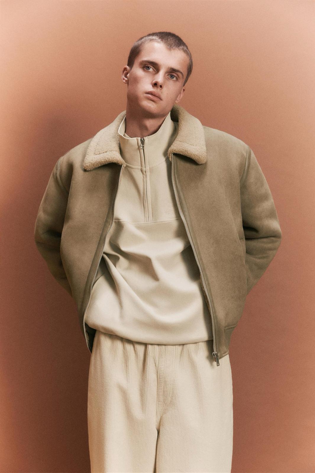 Faux shearling jacket beige P&B