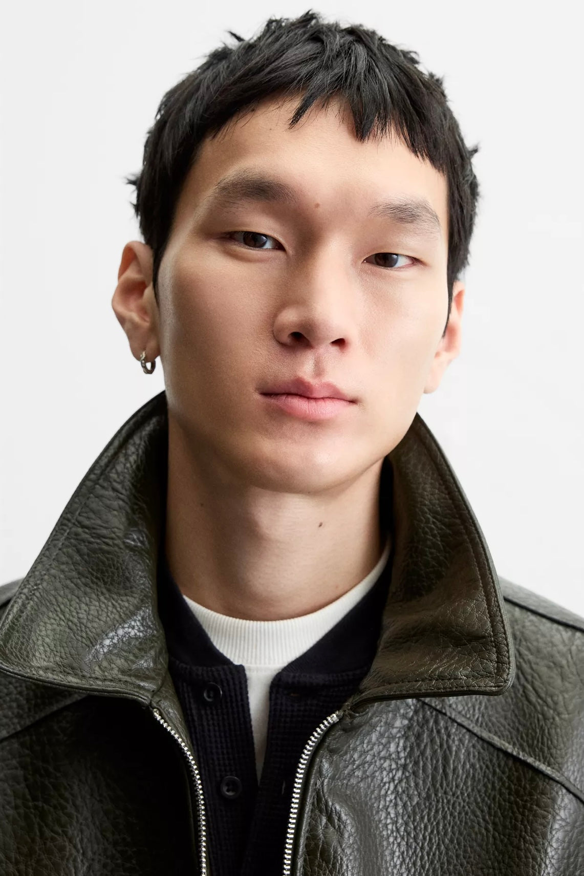 EMBOSSED FAUX LEATHER JACKET ZARA