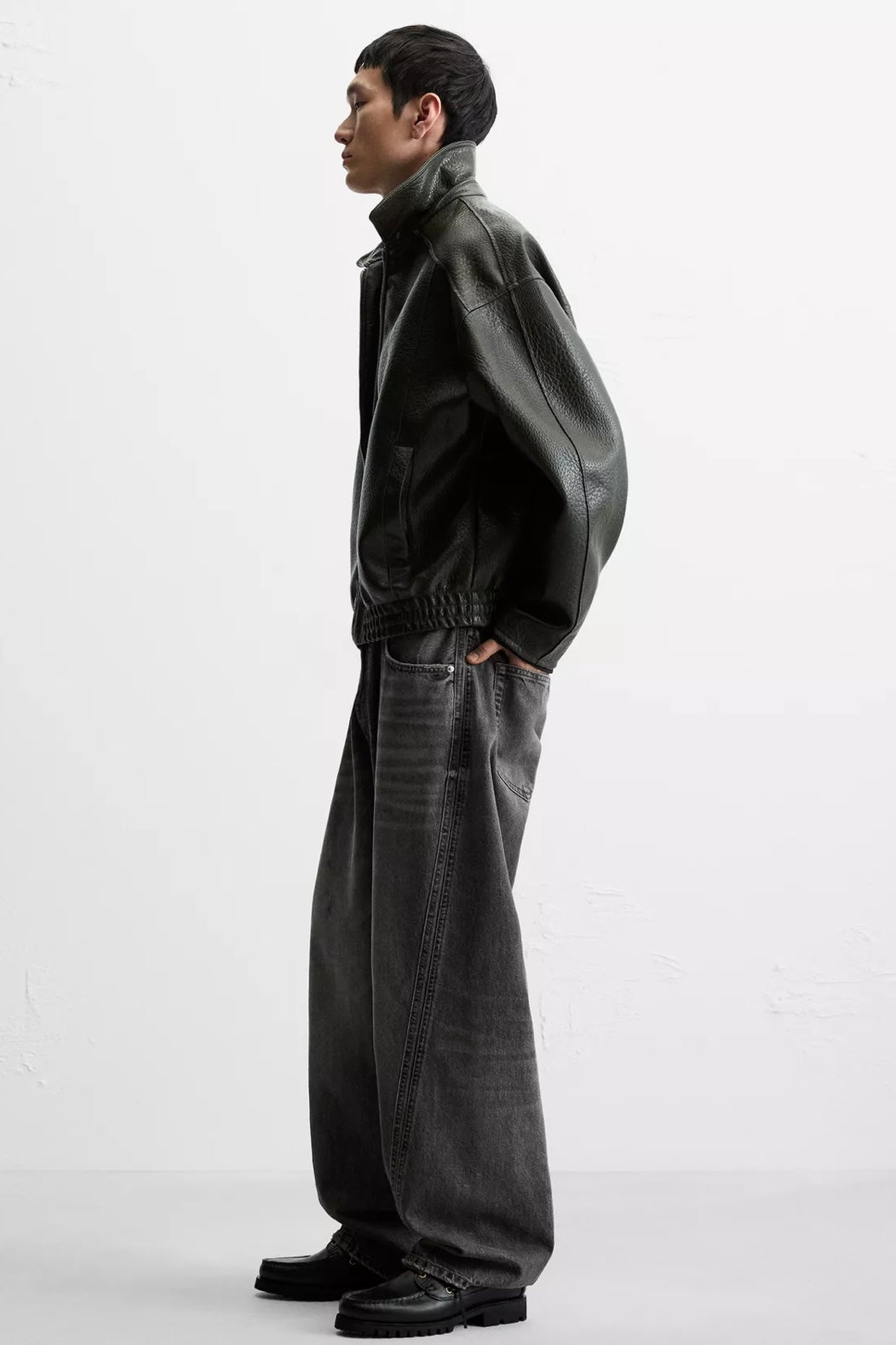 EMBOSSED FAUX LEATHER JACKET ZARA