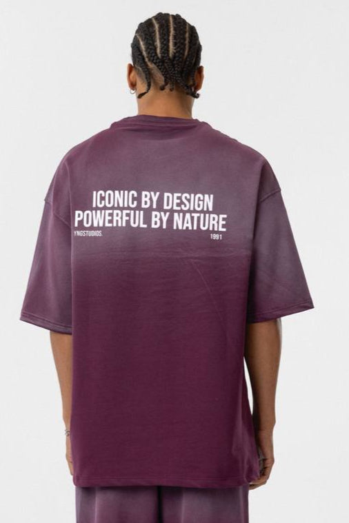 T-SHIRT ICONIC BURGUNDEY