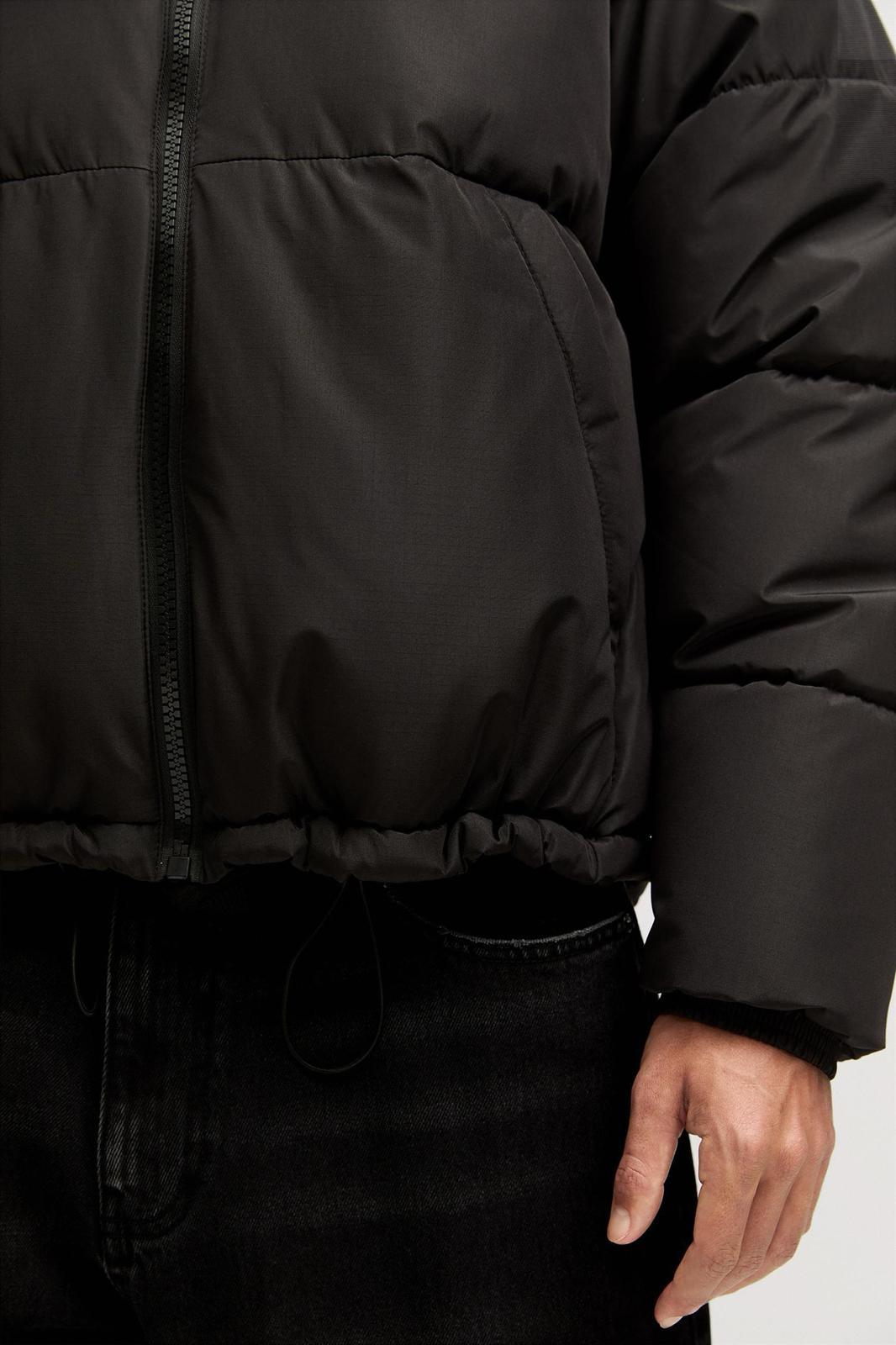 PUFER JACKET STWD BLACK P&B
