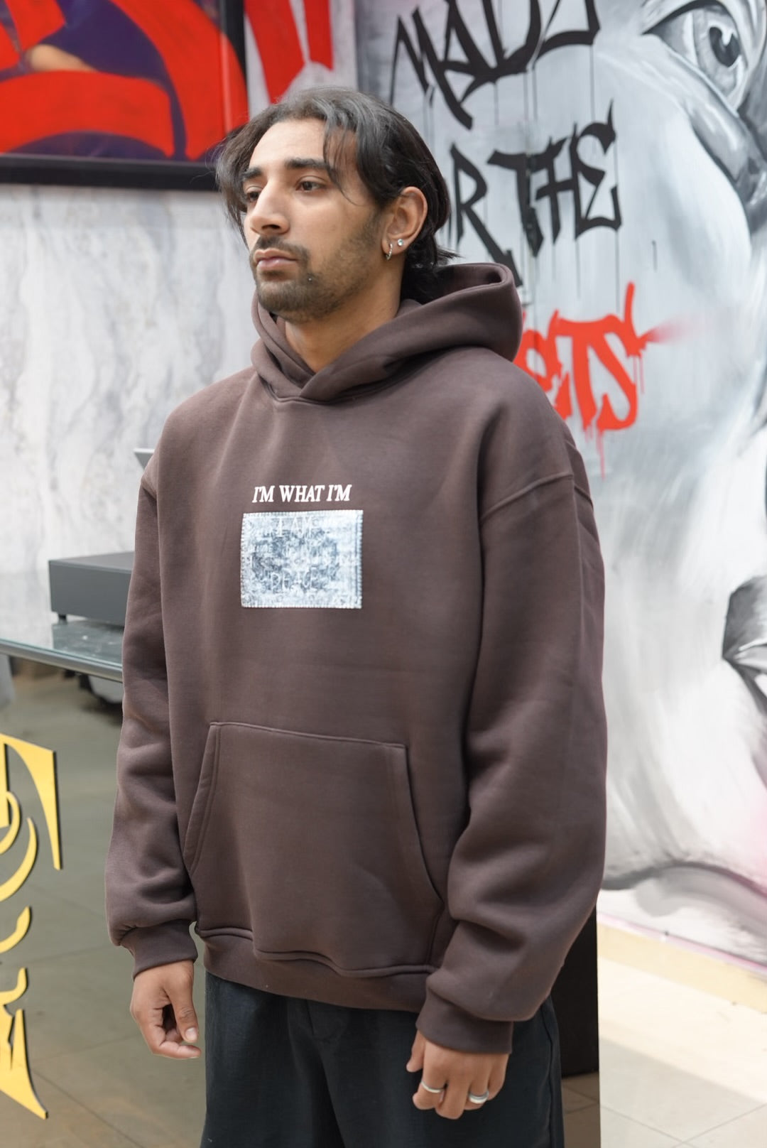 HOODIES SW I'M WHAT I'M BROWN 4967