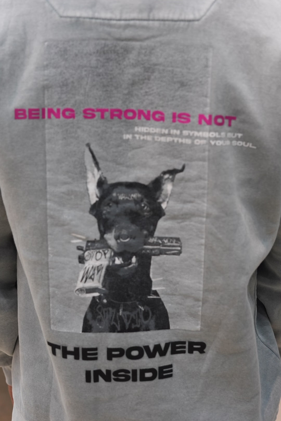 SWEATSHIRT THE POWER GREY 257087