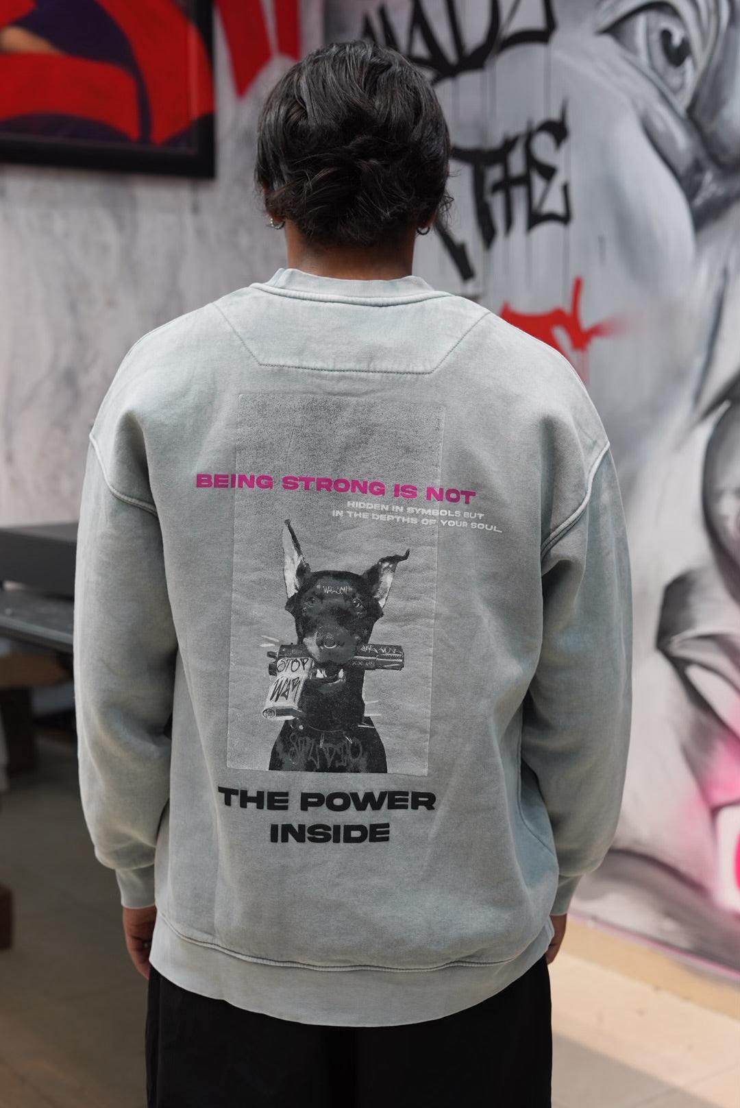 SWEATSHIRT THE POWER GREY 257087