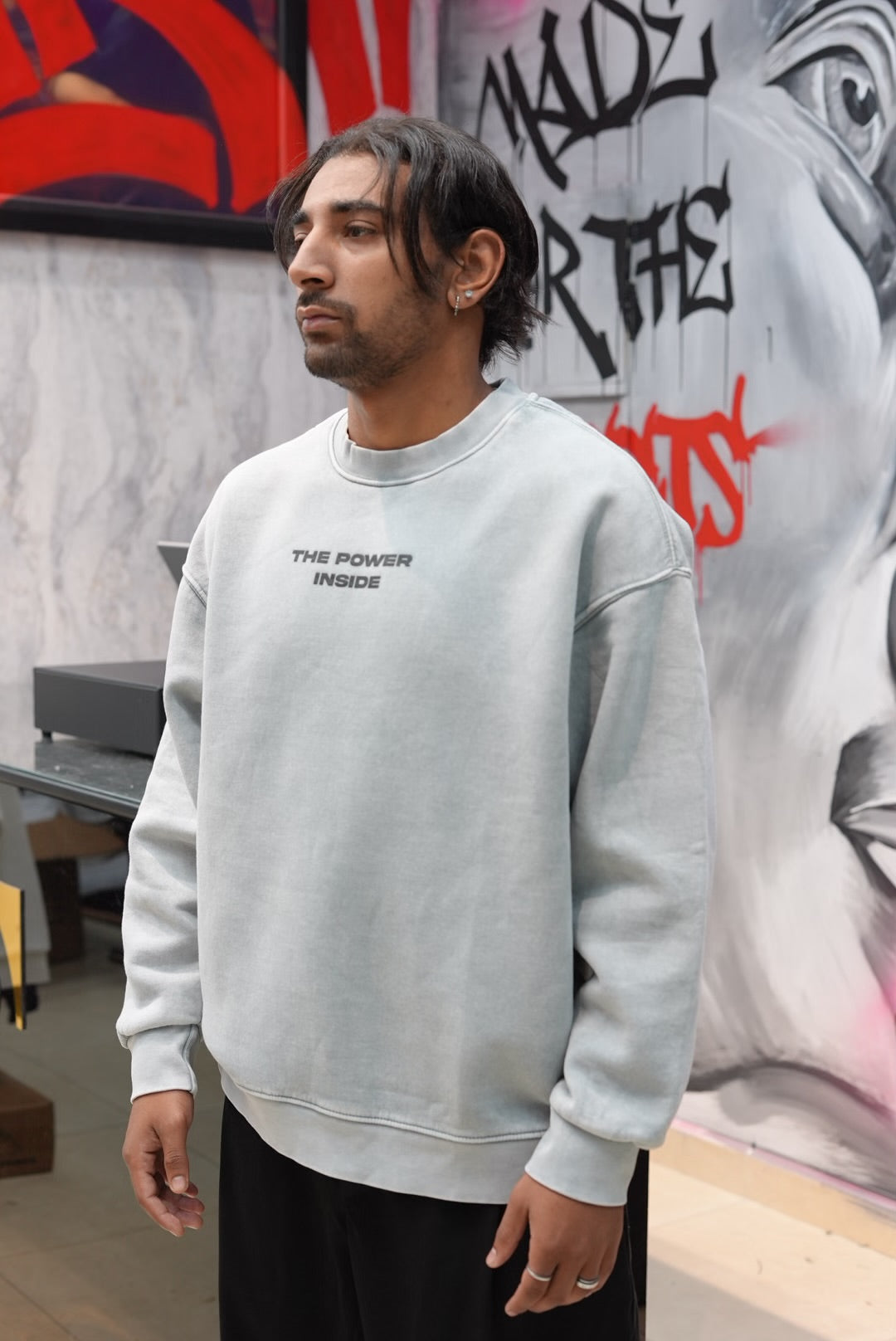 SWEATSHIRT THE POWER GREY 257087