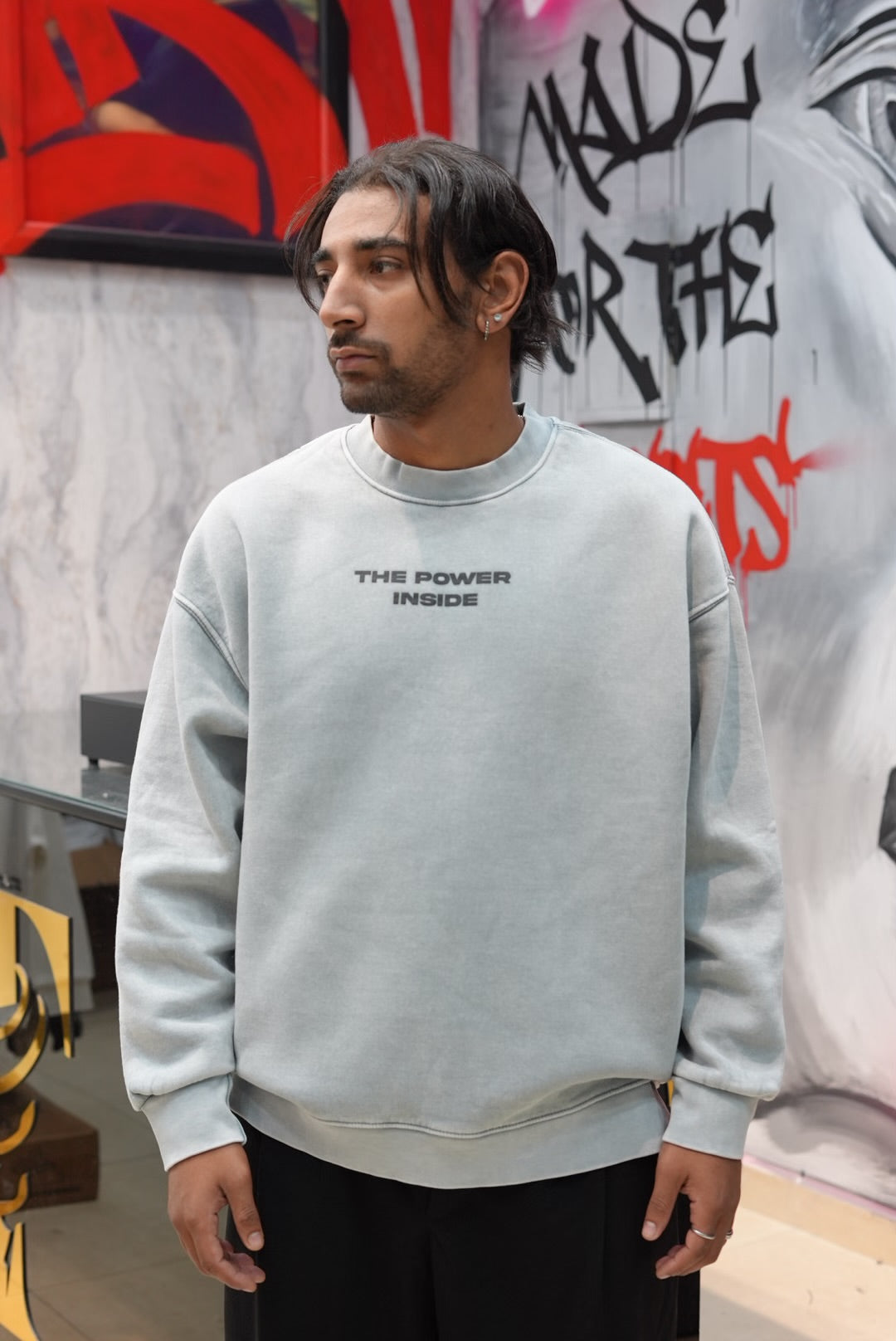 SWEATSHIRT THE POWER GREY 257087