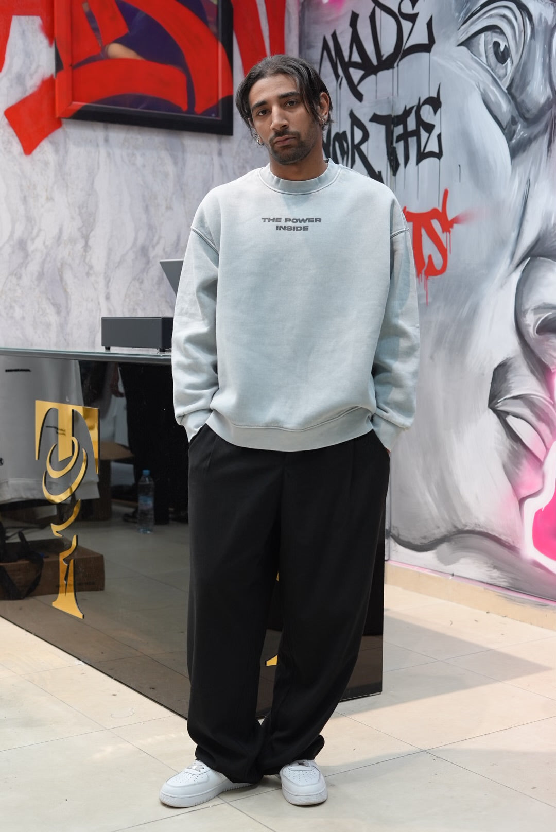 SWEATSHIRT THE POWER GREY 257087