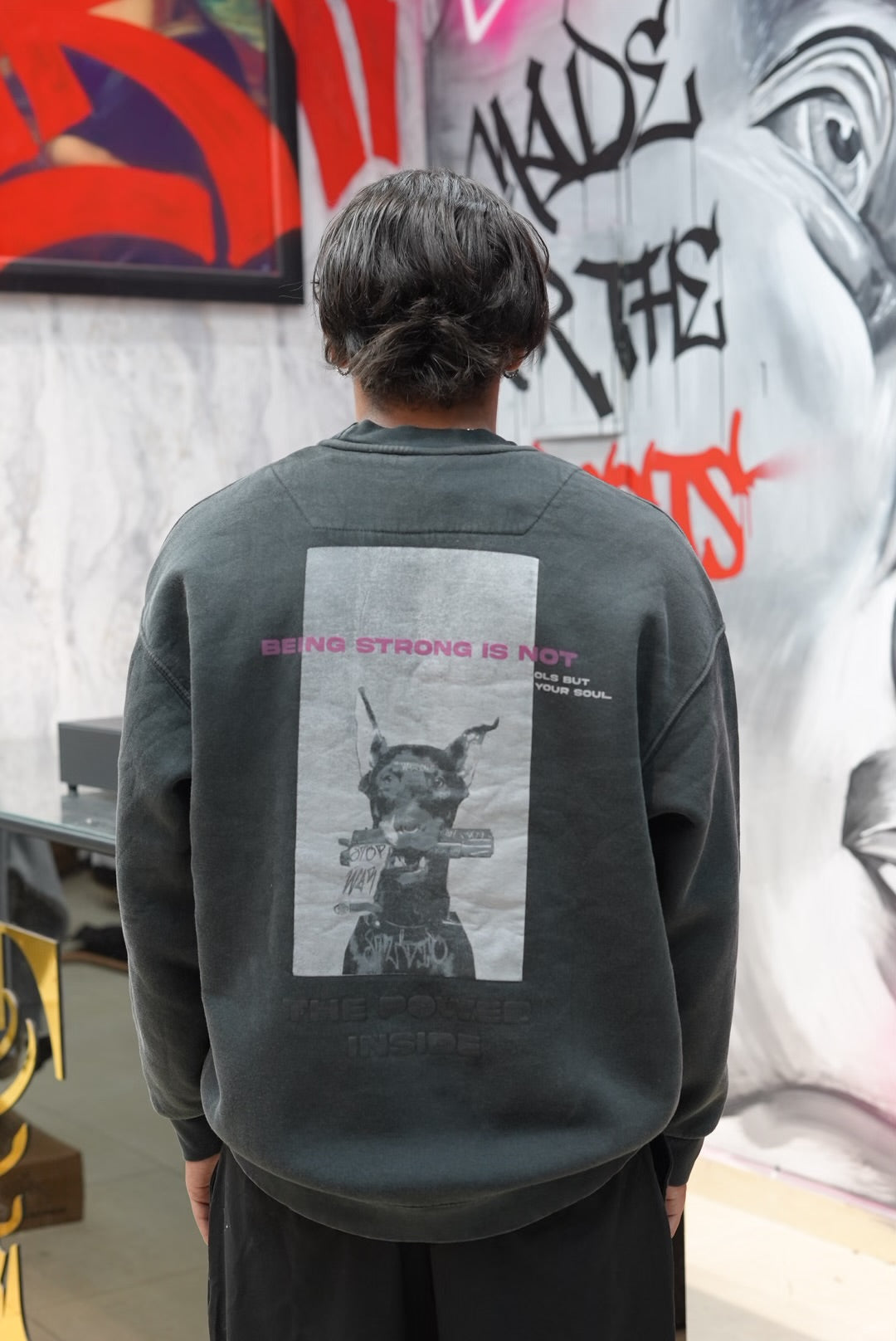 SWEATSHIRT THE POWER BLACK 257087