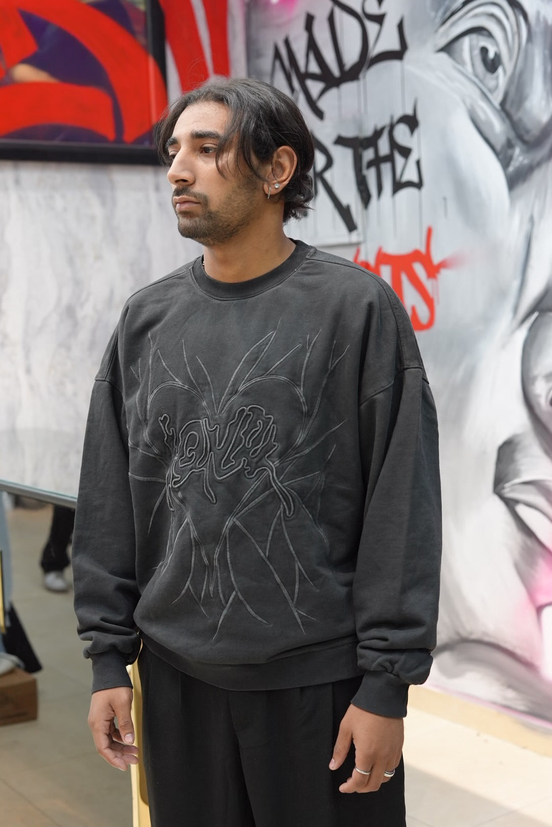 SWEATSHIRT WASHED TR BLACK 2706