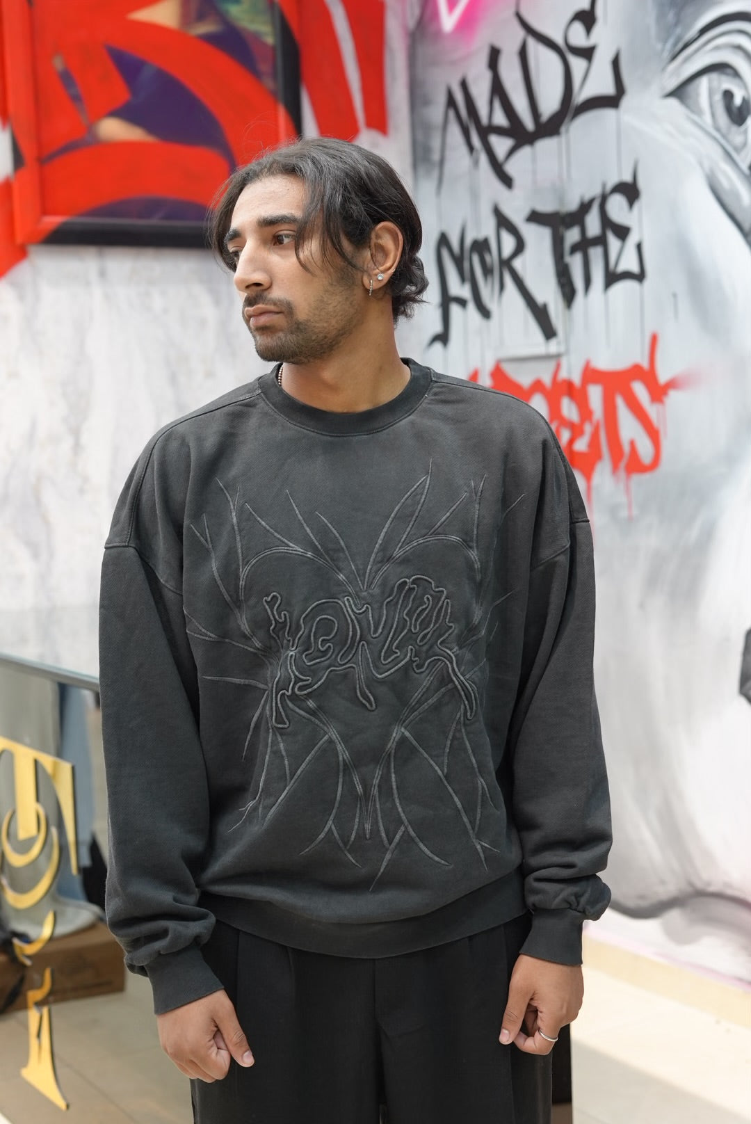 SWEATSHIRT WASHED TR BLACK 2706