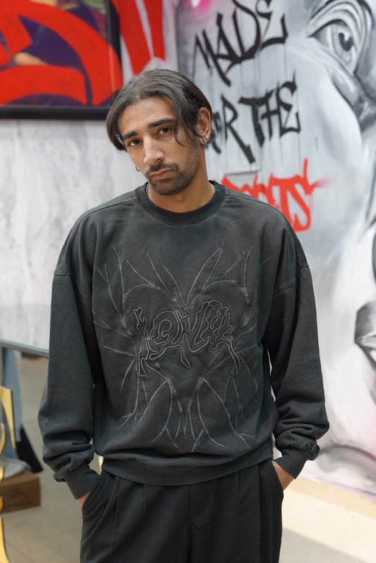 SWEATSHIRT WASHED TR BLACK 2706