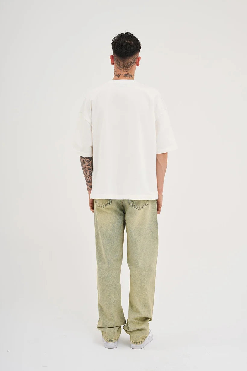 BAGGY DENIM PANTS MINT GREEN M16042