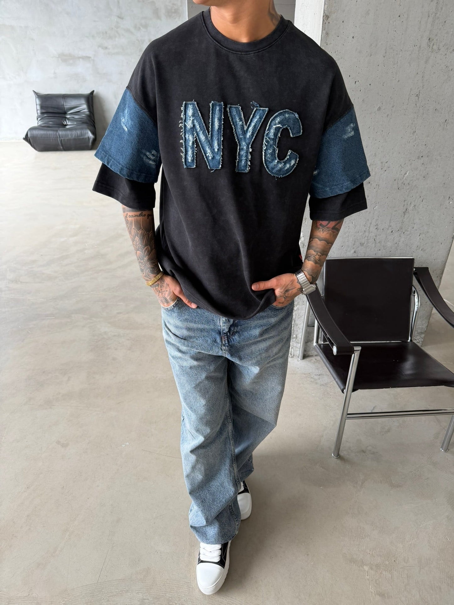 T-SHIRT ES NYC BLACK E71-119