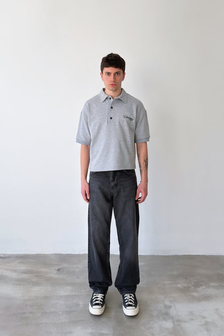 POLO CROP BR GREY 20-216