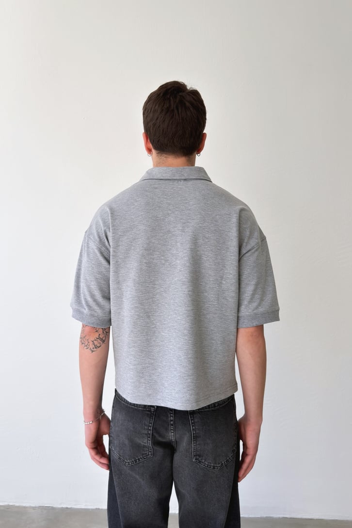 POLO CROP BR GREY 20-216